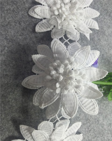 立体水溶绣花花边